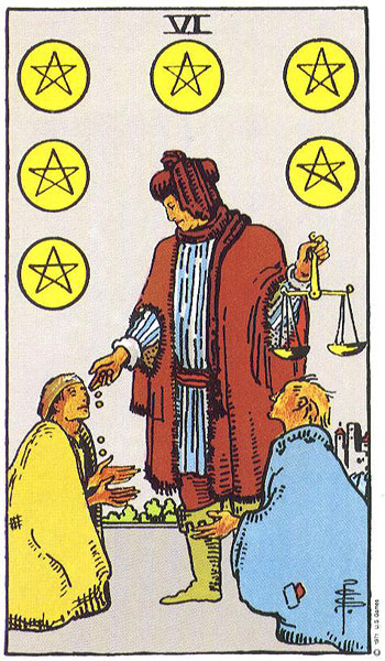 Six of Pentacles — Suit of Pentacles