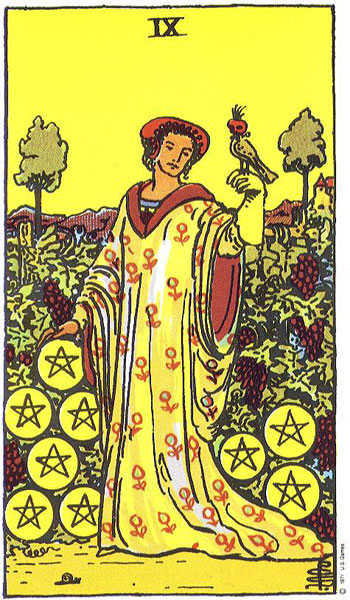 Nine of Pentacles — Suit of Pentacles