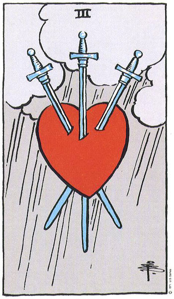 Three of Swords — Suit of Swords