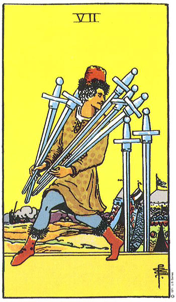 Seven of Swords — Suit of Swords