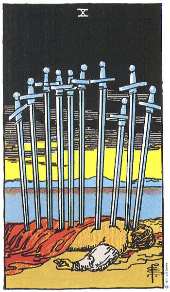 Ten of Swords — Suit of Swords